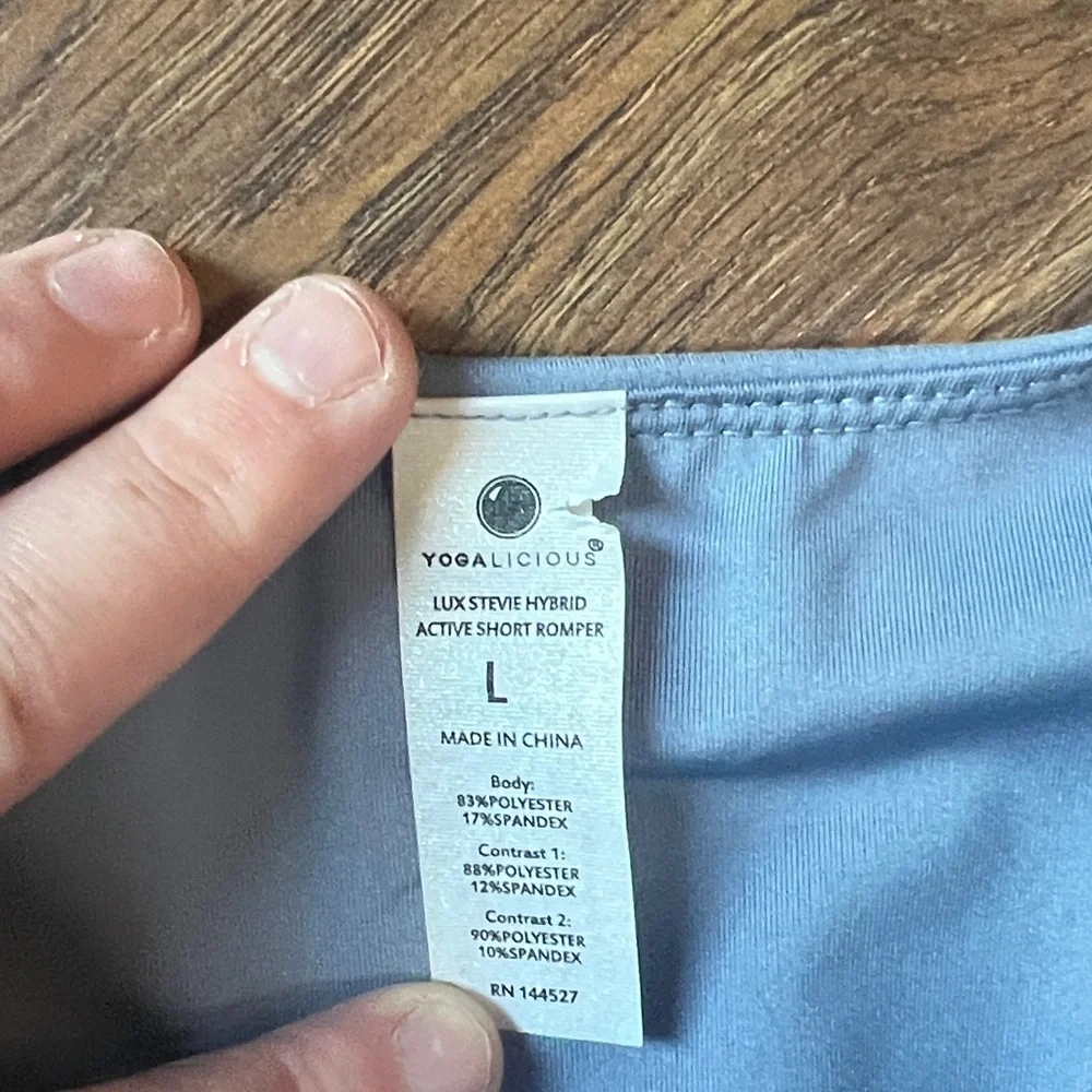 Yogalicious Grey Active Short Romper - Picture 2 of 6